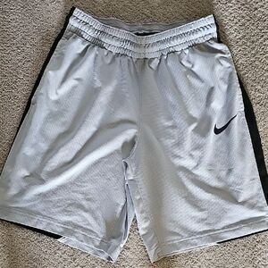 Nike Gray and Black Athletic Shorts Lightweight Breathable